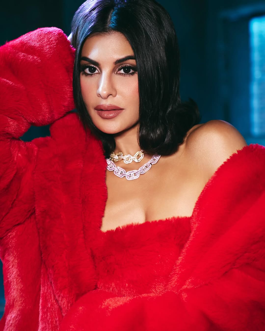 Scarlet Fur Trench Set