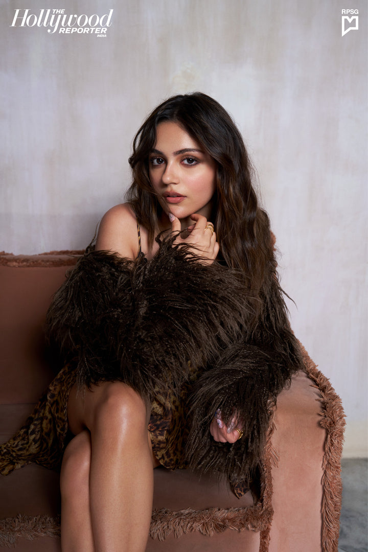 Nest Faux Fur Crop Jacket & Skirt Set