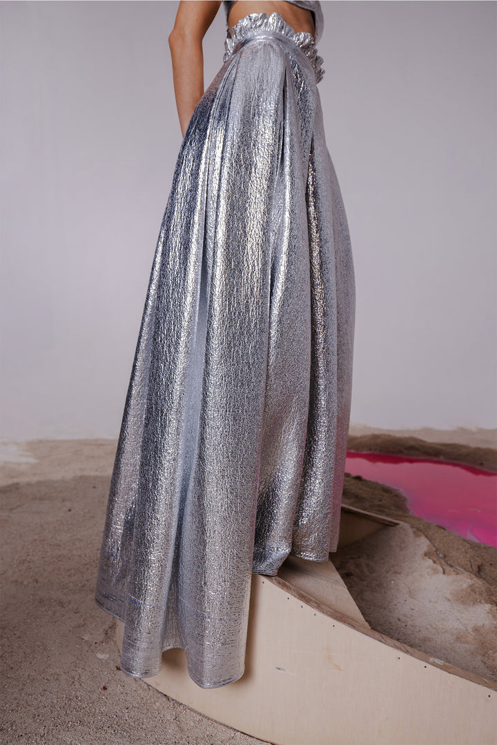 LUCIA METALLIC BRALETTE & LONG SKIRT