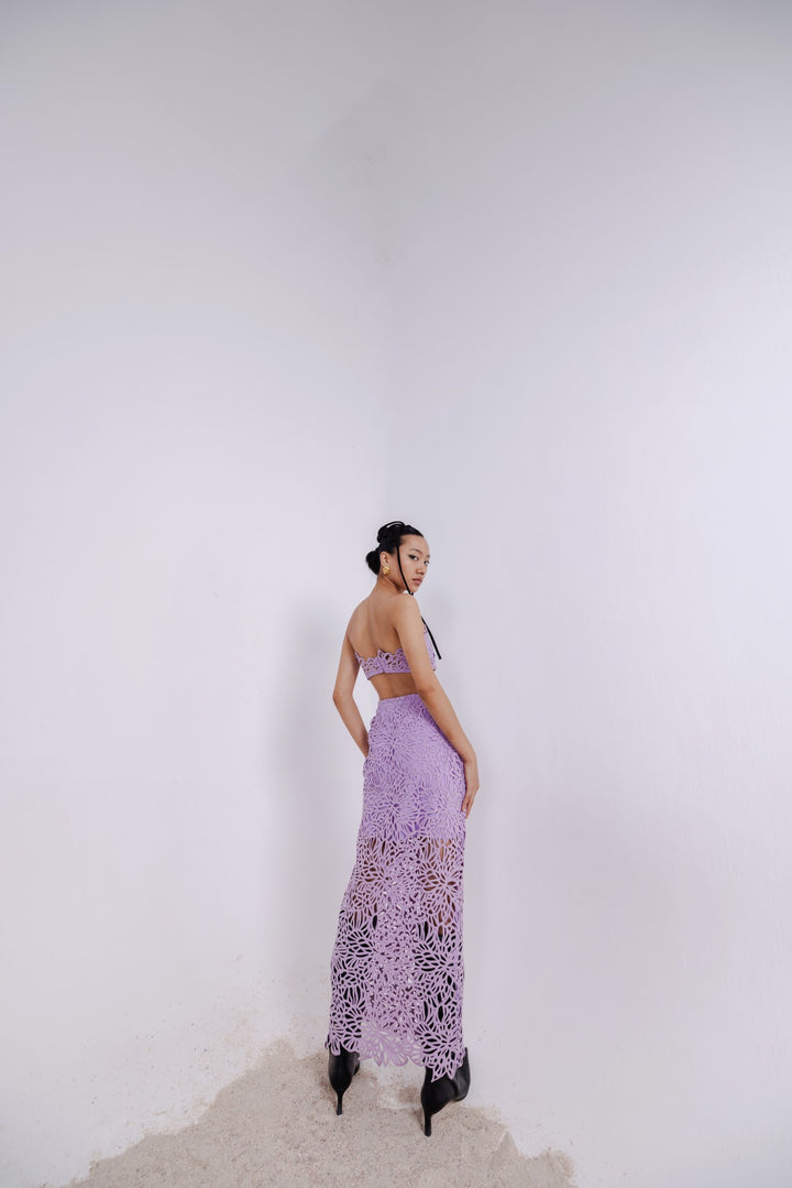 PETRA LILAC TUBE BANDEAU & PENCIL FIT LONG SKIRT