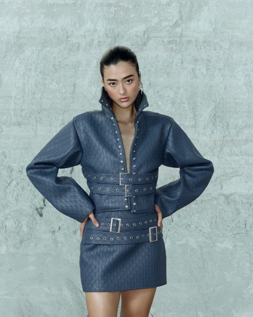 KIRA STUDDED LEATHER SET