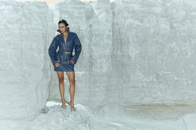 KIRA STUDDED LEATHER SET