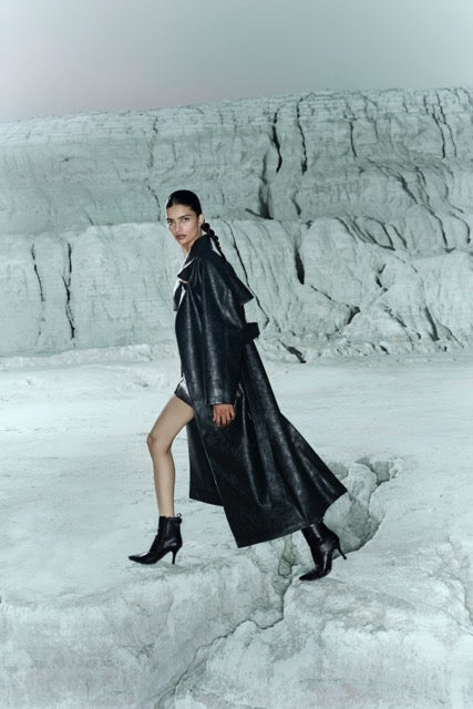 LEXA LEATHER TRENCH SET