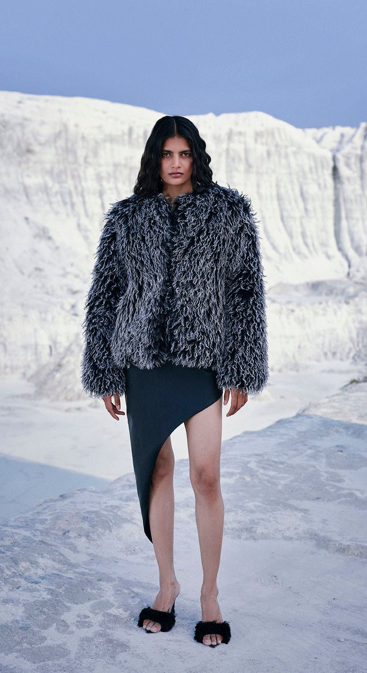 RHEA FUR & LEATHER SET