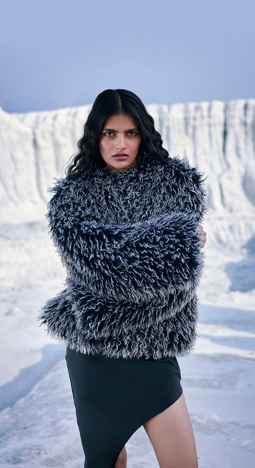 RHEA FUR & LEATHER SET