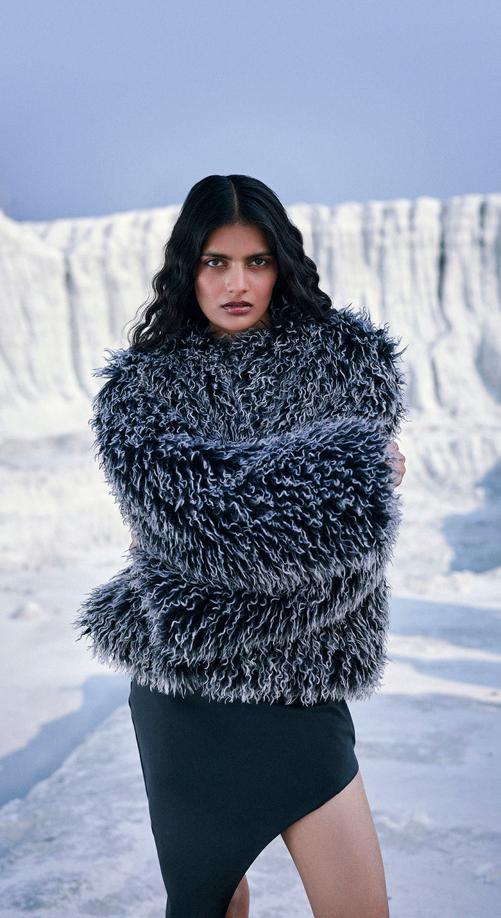 RHEA FUR & LEATHER SET