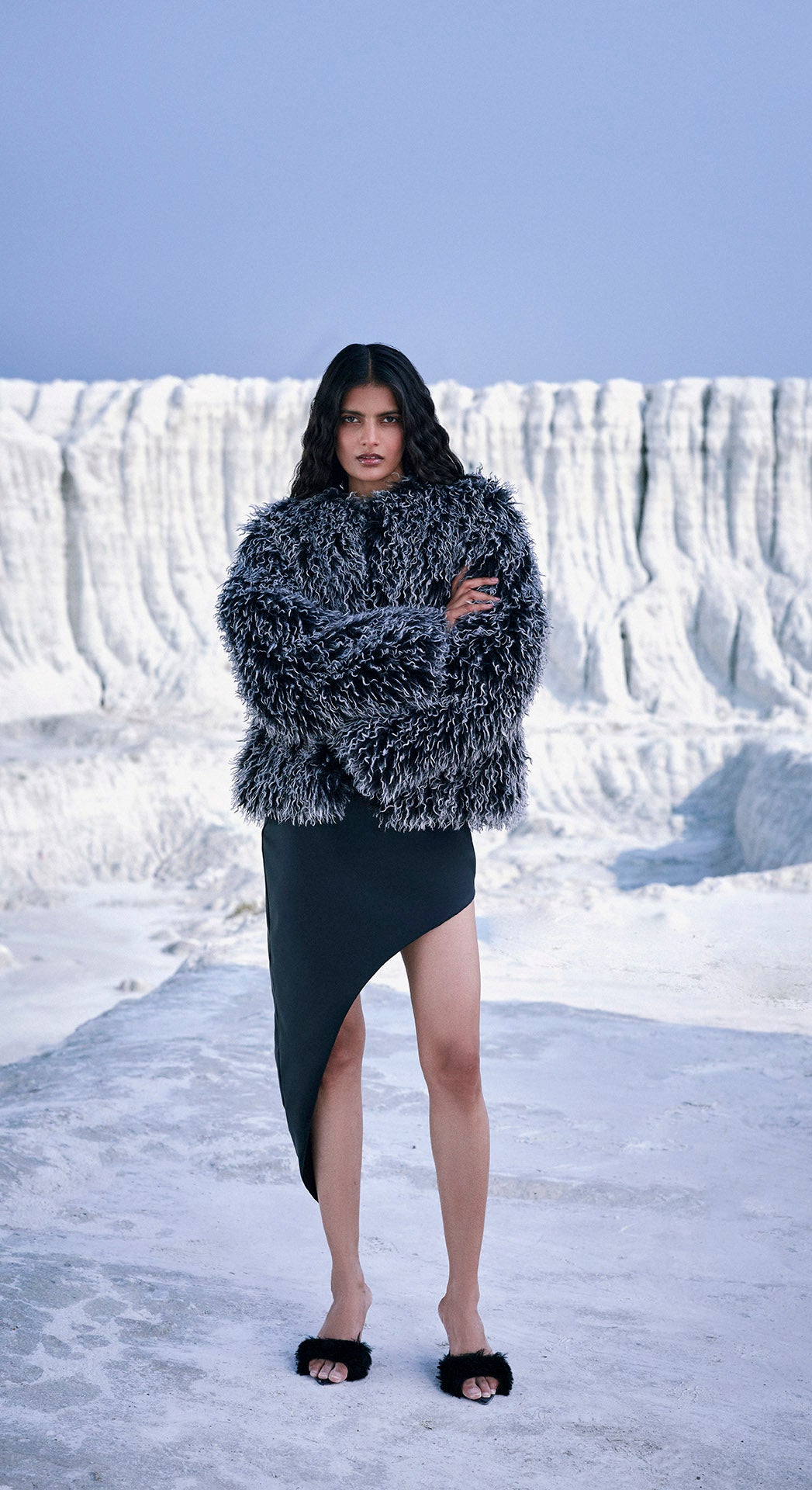 RHEA FUR & LEATHER SET