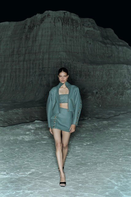 ELARA EMBOSSED LEATHER SET