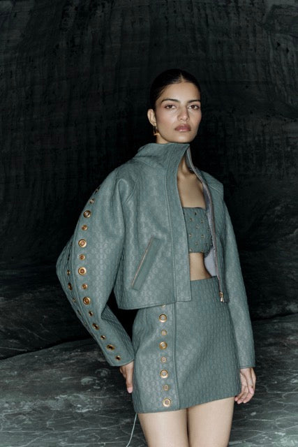 ELARA EMBOSSED LEATHER SET