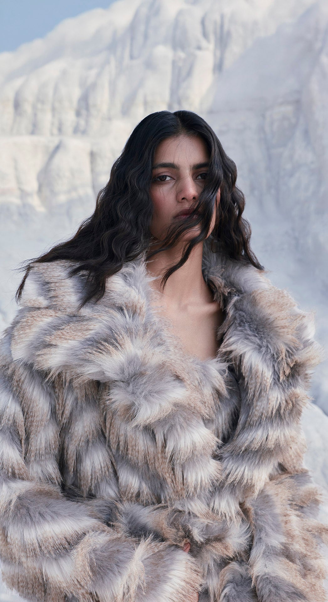 KAIA FUR TRENCH SET