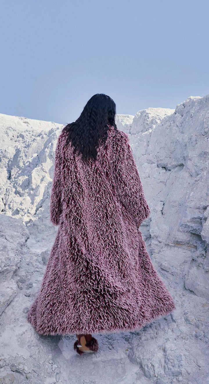 MARA SHAGGY FAUX FUR & LEATHER SET