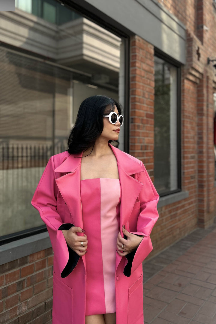 ELOISA PINK BLAZER WITH SHEATH DRESS