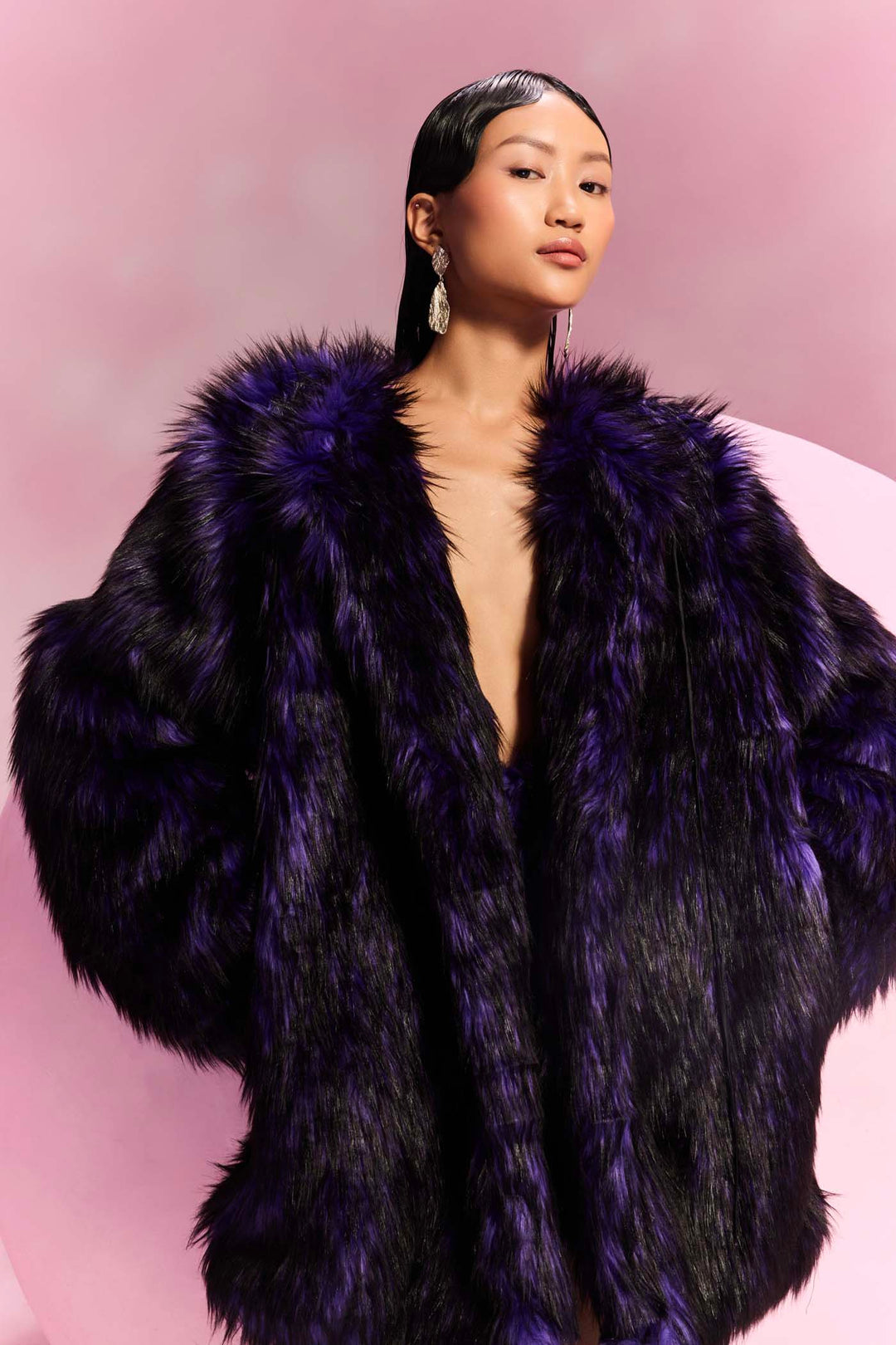 Fable Faux Fur Jacket And Skirt Set