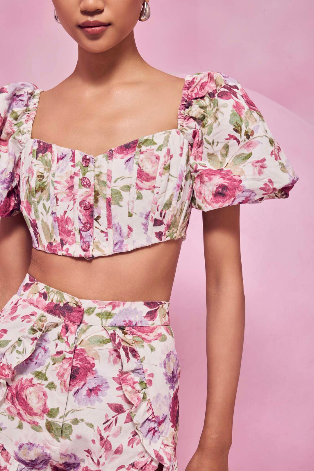 Lush Co-Ord Set With Frill Detail Shorts