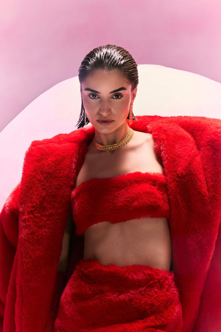 Scarlet Fur Coat